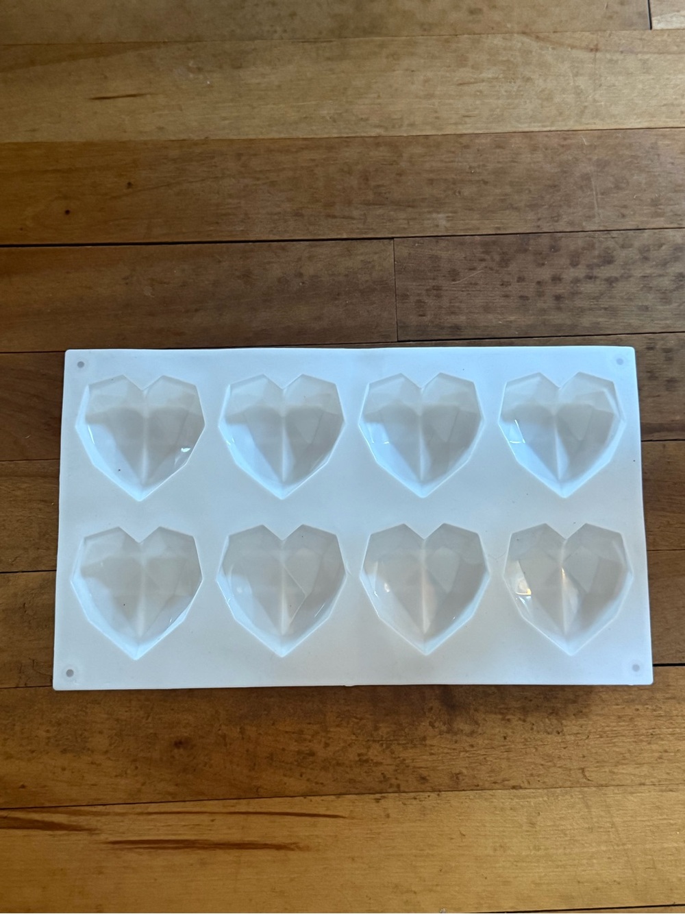 White heart-shaped silicone mold with cross design #candy #chocolate